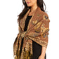 Sakkas Liua Long Wide Woven Patterned Design Multi Colored Pashmina Shawl / Scarf