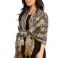 Sakkas Liua Long Wide Woven Patterned Design Multi Colored Pashmina Shawl / Scarf
