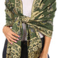 Sakkas Liua Long Wide Woven Patterned Design Multi Colored Pashmina Shawl / Scarf