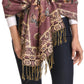 Sakkas Liua Long Wide Woven Patterned Design Multi Colored Pashmina Shawl / Scarf
