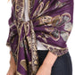 Sakkas Liua Long Wide Woven Patterned Design Multi Colored Pashmina Shawl / Scarf