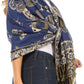 Sakkas Liua Long Wide Woven Patterned Design Multi Colored Pashmina Shawl / Scarf