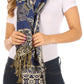 Sakkas Liua Long Wide Woven Patterned Design Multi Colored Pashmina Shawl / Scarf