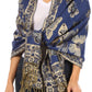 Sakkas Liua Long Wide Woven Patterned Design Multi Colored Pashmina Shawl / Scarf