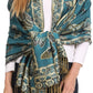 Sakkas Liua Long Wide Woven Patterned Design Multi Colored Pashmina Shawl / Scarf