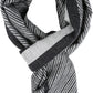 Sakkas Kopa Long Mid Weight Soft Fringe Patterned UniSex Cashmere Feel Scarf