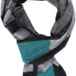 Sakkas Cayla Long Checker Box Lined Design Patterned UniSex Cashmere Feel Scarf