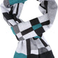 Sakkas Cayla Long Checker Box Lined Design Patterned UniSex Cashmere Feel Scarf