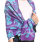Sakkas Adele Floral Ornate Soft and Warm Pashmina Shawl Scarf Vegan Commute