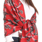 Sakkas Adele Floral Ornate Soft and Warm Pashmina Shawl Scarf Vegan Commute