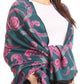 Sakkas Adele Floral Ornate Soft and Warm Pashmina Shawl Scarf Vegan Commute