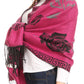 Sakkas Soffia Damask Rose Super Soft and Warm Pashmina Scarf Shawl Vegan Work