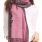 Sakkas Soffia Damask Rose Super Soft and Warm Pashmina Scarf Shawl Vegan Work
