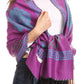 Sakkas Soffia Damask Rose Super Soft and Warm Pashmina Scarf Shawl Vegan Work