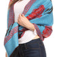 Sakkas Soffia Damask Rose Super Soft and Warm Pashmina Scarf Shawl Vegan Work