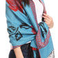 Sakkas Soffia Damask Rose Super Soft and Warm Pashmina Scarf Shawl Vegan Work