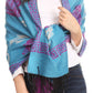 Sakkas Soffia Damask Rose Super Soft and Warm Pashmina Scarf Shawl Vegan Work
