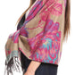 Sakkas Aurora Floral Rose Pashmina Scarf Shawl with Fringe Super Warm Soft Vegan