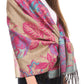 Sakkas Aurora Floral Rose Pashmina Scarf Shawl with Fringe Super Warm Soft Vegan