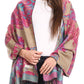 Sakkas Aurora Floral Rose Pashmina Scarf Shawl with Fringe Super Warm Soft Vegan