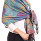Sakkas Aurora Floral Rose Pashmina Scarf Shawl with Fringe Super Warm Soft Vegan