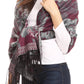 Sakkas Aurora Floral Rose Pashmina Scarf Shawl with Fringe Super Warm Soft Vegan