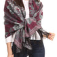 Sakkas Aurora Floral Rose Pashmina Scarf Shawl with Fringe Super Warm Soft Vegan