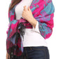 Sakkas Aurora Floral Rose Pashmina Scarf Shawl with Fringe Super Warm Soft Vegan