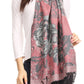 Sakkas Aurora Floral Rose Pashmina Scarf Shawl with Fringe Super Warm Soft Vegan