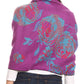 Sakkas Aurora Floral Rose Pashmina Scarf Shawl with Fringe Super Warm Soft Vegan