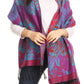 Sakkas Aurora Floral Rose Pashmina Scarf Shawl with Fringe Super Warm Soft Vegan