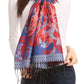 Sakkas Aurora Floral Rose Pashmina Scarf Shawl with Fringe Super Warm Soft Vegan