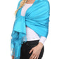 Sakkas Aubry dual colored ranunculus border soft Pashmina/ Shawl/ Wrap/ Stole