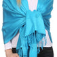 Sakkas Aubry dual colored ranunculus border soft Pashmina/ Shawl/ Wrap/ Stole