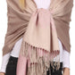 Sakkas Aubry dual colored ranunculus border soft Pashmina/ Shawl/ Wrap/ Stole