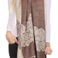 Sakkas Aubry dual colored ranunculus border soft Pashmina/ Shawl/ Wrap/ Stole