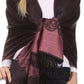 Sakkas Aubry dual colored ranunculus border soft Pashmina/ Shawl/ Wrap/ Stole