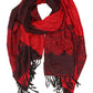 Sakkas Aubry dual colored ranunculus border soft Pashmina/ Shawl/ Wrap/ Stole