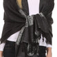 Sakkas Aubry dual colored ranunculus border soft Pashmina/ Shawl/ Wrap/ Stole