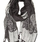 Sakkas Aubry dual colored ranunculus border soft Pashmina/ Shawl/ Wrap/ Stole