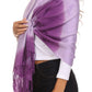 Sakkas Vicki Trendy Ombre Stripe Tie Dye Pashmina/ Shawl/ Wrap/ Stole