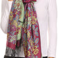 Sakkas Ontario double layer floral Pashmina/ Shawl/ Wrap/ Stole with fringe