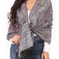 Sakkas Ontario double layer floral Pashmina/ Shawl/ Wrap/ Stole with fringe