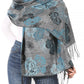Sakkas Ontario double layer floral Pashmina/ Shawl/ Wrap/ Stole with fringe