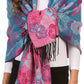 Sakkas Ontario double layer floral Pashmina/ Shawl/ Wrap/ Stole with fringe