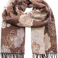Sakkas Ontario double layer floral Pashmina/ Shawl/ Wrap/ Stole with fringe