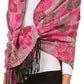Sakkas Ontario double layer floral Pashmina/ Shawl/ Wrap/ Stole with fringe