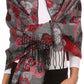 Sakkas Ontario double layer floral Pashmina/ Shawl/ Wrap/ Stole with fringe
