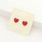 Crystal Pave Heart Stud Earrings