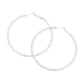 Textured Brass Metal Hoop Earrings (2.3Inch)
